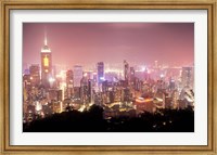 Framed Central Overview from Stubbs Road Lookout, Hong Kong, China