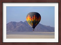 Framed Aerial view of Hot air balloon over Namib Desert, Sesriem, Namibia