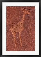 Framed Ancient rock etchings, Twyfelfontein, Damaraland, Namibia