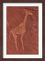 Framed Ancient rock etchings, Twyfelfontein, Damaraland, Namibia