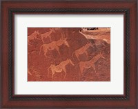 Framed Ancient rock etchings, Twyfelfontein, Damaraland, Namibia, Africa.