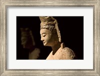 Framed Gold Painted Bodhisattva in Contemplation, China