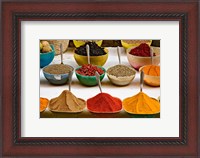 Framed Bowls with Colorful Spices at Bazaar, Luxor, Egypt