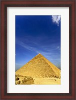 Framed Great Pyramid of Giza, Khufu, Cheops, Cairo, Egypt