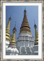 Framed Gold Pagoda Spires of the Golden Temple, China