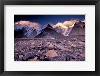 Framed Broad and Gasherbrun Peaks, Karakoram Range, Pakistan