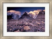 Framed Broad and Gasherbrun Peaks, Karakoram Range, Pakistan