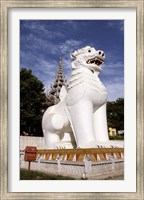 Framed Guardian Lions, Mandalay Hill, Mandalay, Myanmar