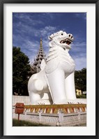 Framed Guardian Lions, Mandalay Hill, Mandalay, Myanmar