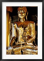 Framed Golden Buda of Shwedagon Pagoda, Yangon, Myanmar