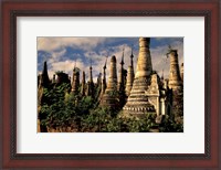 Framed Ancient Ruins of Indein Stupa Complex, Myanmar
