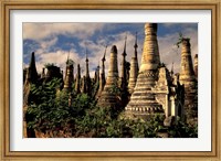 Framed Ancient Ruins of Indein Stupa Complex, Myanmar