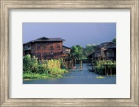 Framed Floating Village on Inle Lake, Myanmar