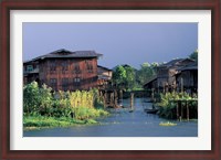 Framed Floating Village on Inle Lake, Myanmar