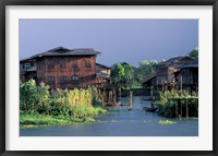 Framed Floating Village on Inle Lake, Myanmar