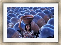 Framed Girl with Pottery Jars, Myanmar