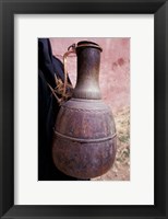Framed Copper Water Jug is Carried from Well to Homes, Morocco