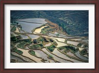 Framed Flooded Rice Terraces of Honghe, China