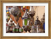Framed Decorative lanterns in Fes medina, Morocco