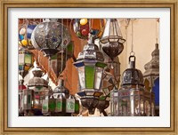 Framed Decorative lanterns in Fes medina, Morocco