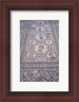 Framed Abduction of Hylas Mosaic on Floor of an Ancient Roman Building, Morocco