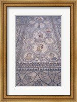 Framed Abduction of Hylas Mosaic on Floor of an Ancient Roman Building, Morocco