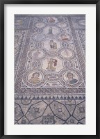 Framed Abduction of Hylas Mosaic on Floor of an Ancient Roman Building, Morocco