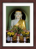 Framed Buddha with Flowers