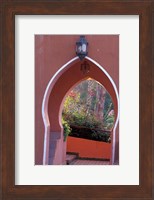 Framed Arched Door and Garden, Morocco
