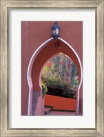 Framed Arched Door and Garden, Morocco