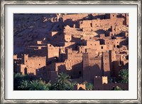 Framed Ait Benhaddou Ksour (Fortified Village) with Pise (Mud Brick) Houses, Morocco
