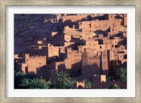 Framed Ait Benhaddou Ksour (Fortified Village) with Pise (Mud Brick) Houses, Morocco