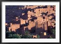 Framed Ait Benhaddou Ksour (Fortified Village) with Pise (Mud Brick) Houses, Morocco