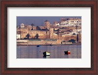 Framed Fishing Boats with 17th century Kasbah des Oudaias, Morocco