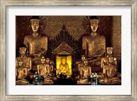 Framed Gilded Buddha Statues, Myanmar