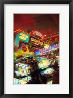 Framed Double exposure, casino signs, Reno, Nevada