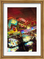Framed Double exposure, casino signs, Reno, Nevada