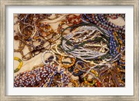 Framed Beadmaker Displaying Samples, Asameng, Ghana