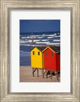 Framed Yellow and Red Bathing Boxes, South Africa