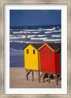 Framed Yellow and Red Bathing Boxes, South Africa
