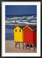 Framed Yellow and Red Bathing Boxes, South Africa