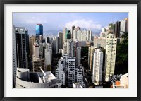 Framed Apartment Buildings of Causeway Bay District, Hong Kong, China