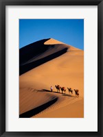 Framed Camel Caravan with Sand Dune, Silk Road, China