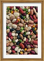 Framed Colorful dried bean soup mixture, cuisine