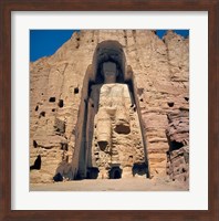 Framed Afghanistan, Bamian Valley, Great Buddha base