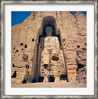 Framed Afghanistan, Bamian Valley, Great Buddha base