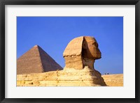 Framed Close-up of the Sphinx and Pyramids of Giza, Egypt