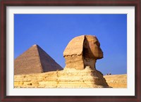 Framed Close-up of the Sphinx and Pyramids of Giza, Egypt