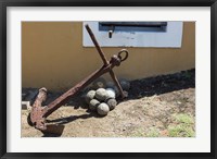 Framed Africa, Mozambique, Maputo. Anchor and cannonballs at the Old Fort.