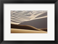 Framed Abstract of desert shapes, Badain Jaran Desert, Inner Mongolia, China